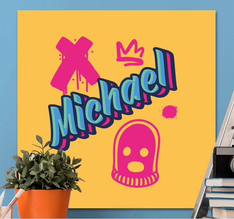 Quadro com nome Desenho de graffiti de estilo drogado - TenStickers