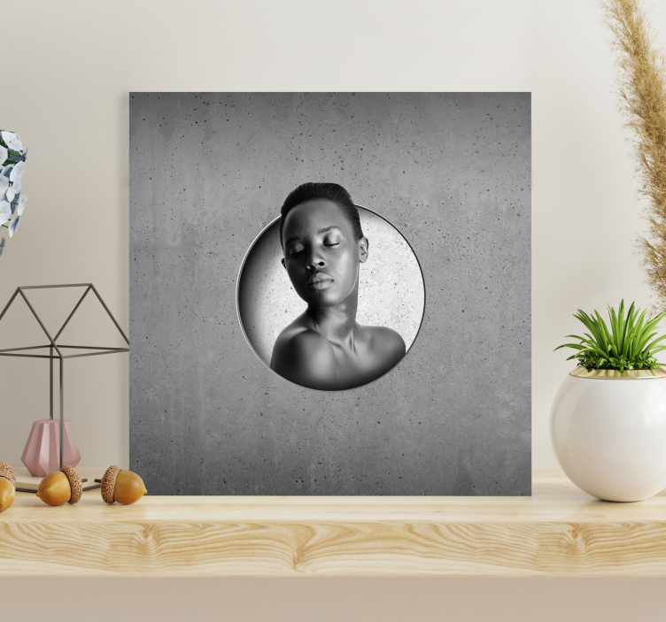 Quadro com nome Em concreto bruto personalizável - TenStickers