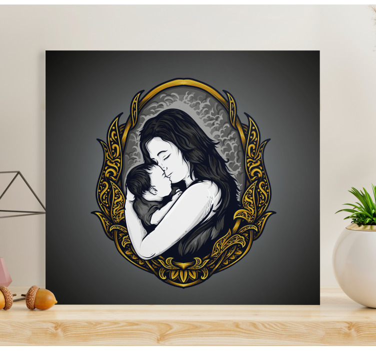 Quadro de arte Amor de mãe e filha - TenStickers