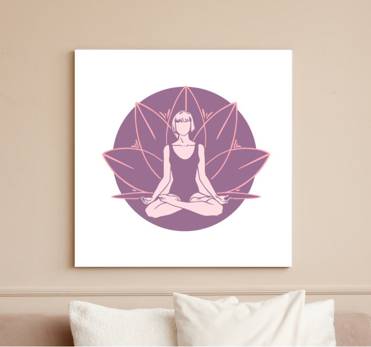 Quadro de arte Arte de meditação da flor de lótus - TenStickers