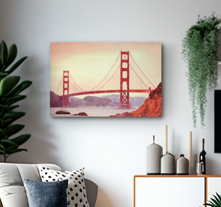 Quadro de arte Arte golden gate de san fransisco - TenStickers