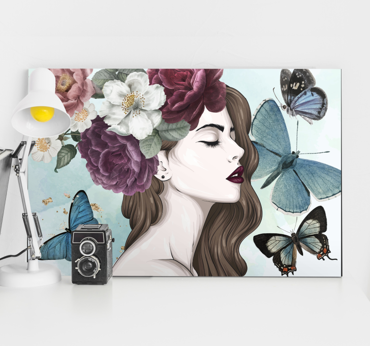 Quadro de arte Flores femininas estilo glamour - TenStickers