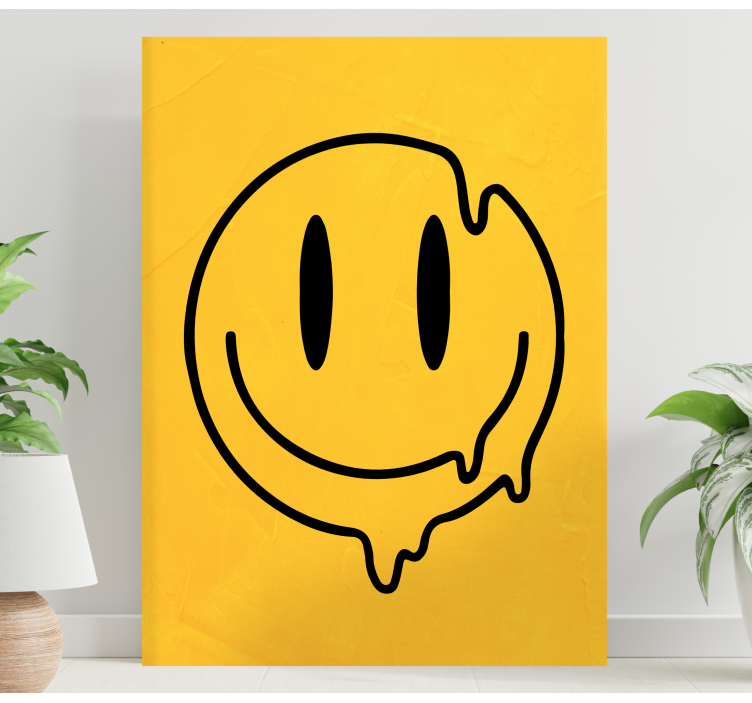 Quadro de arte ícone smiley líquido - TenStickers