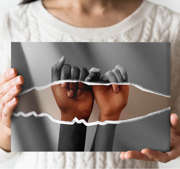 Quadro de arte Mãos se tocando - TenStickers