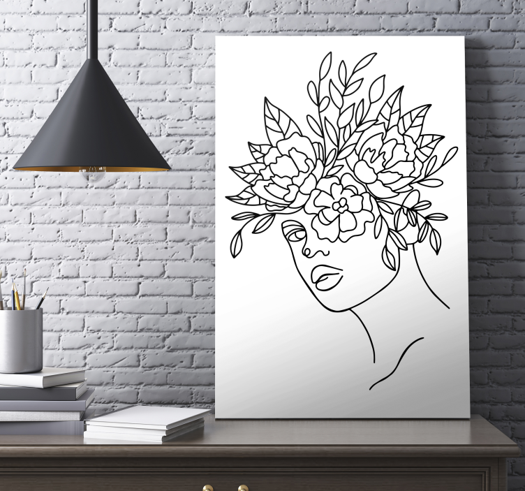 Quadro de arte Mulheres com rosto de flor - TenStickers