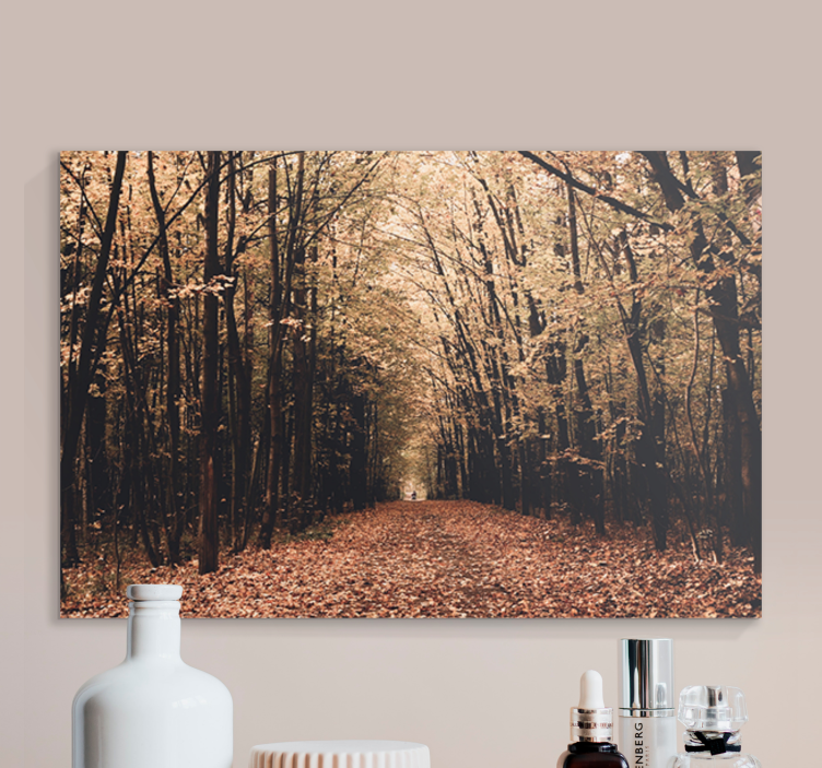 Quadro de árvores Natureza bela floresta no outono - TenStickers