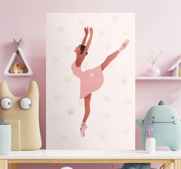 Quadro de bailarina Bailarina com flores - TenStickers