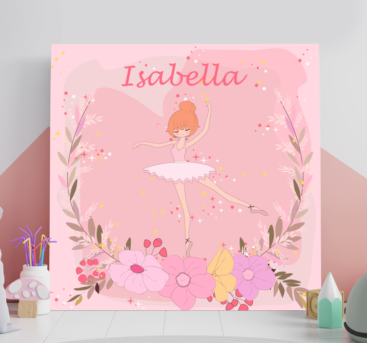 Quadro de bailarina de estrellas con nombre - TenStickers