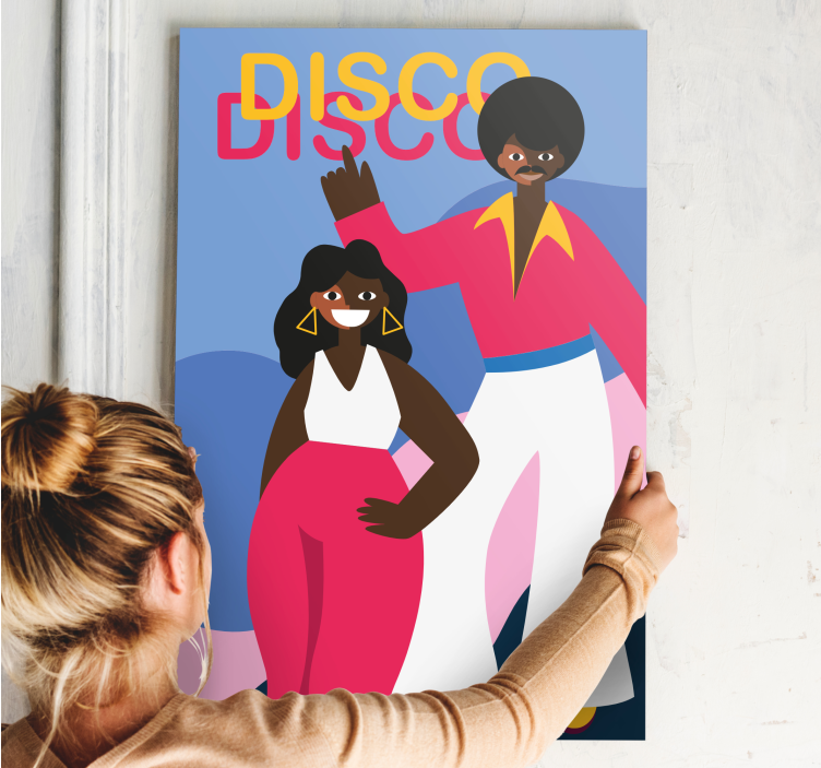 Quadro de bailarina Dançar homem disco dos anos 80 - TenStickers