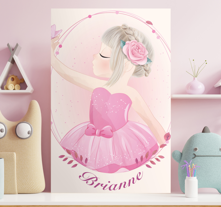 Quadro de bailarina com nome - TenStickers