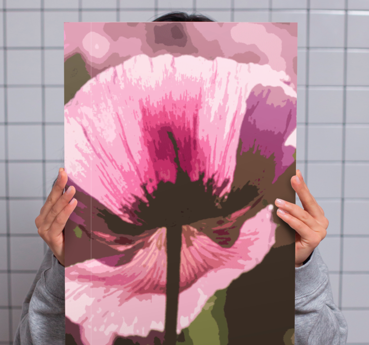 Quadro de flores flor abstrata - TenStickers