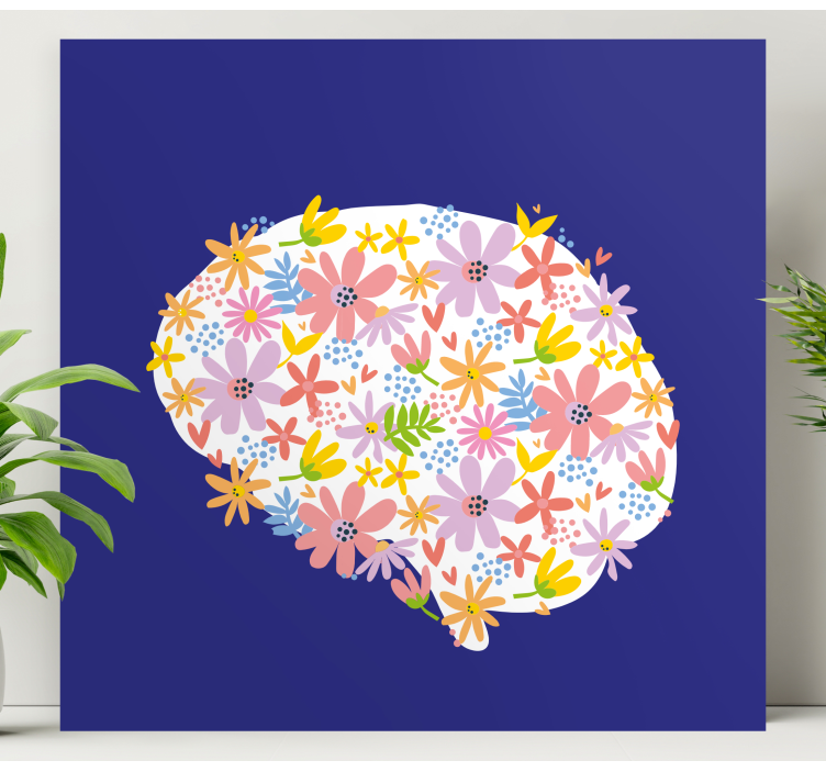 Quadro de flores Flores cerebro - TenStickers