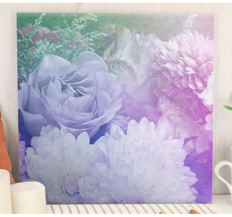 Quadro de flores Flores rosa e roxas - TenStickers