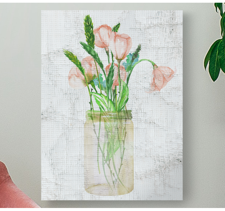 Quadro de flores Frasco de vidro delicado com - TenStickers