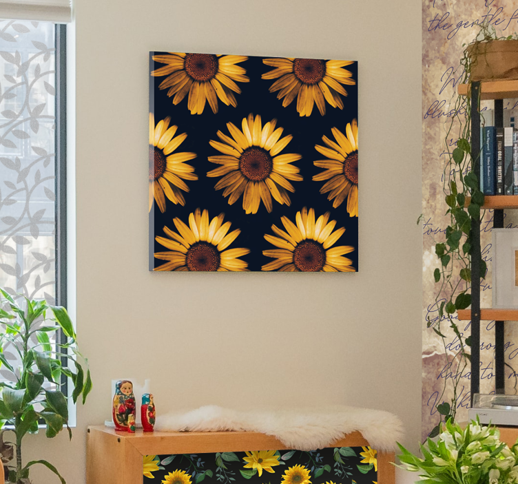 Quadro de flores Girassol amarelo - TenStickers