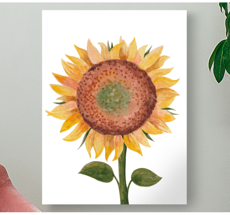 Quadro de flores Pintura de girassol - TenStickers