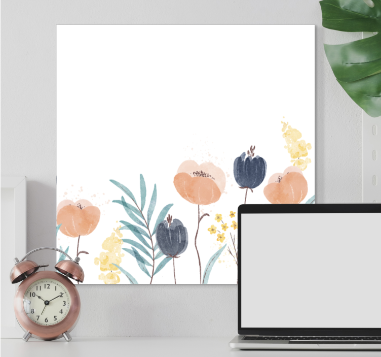 Quadro de flores Pintura em aquarela abstrata - TenStickers