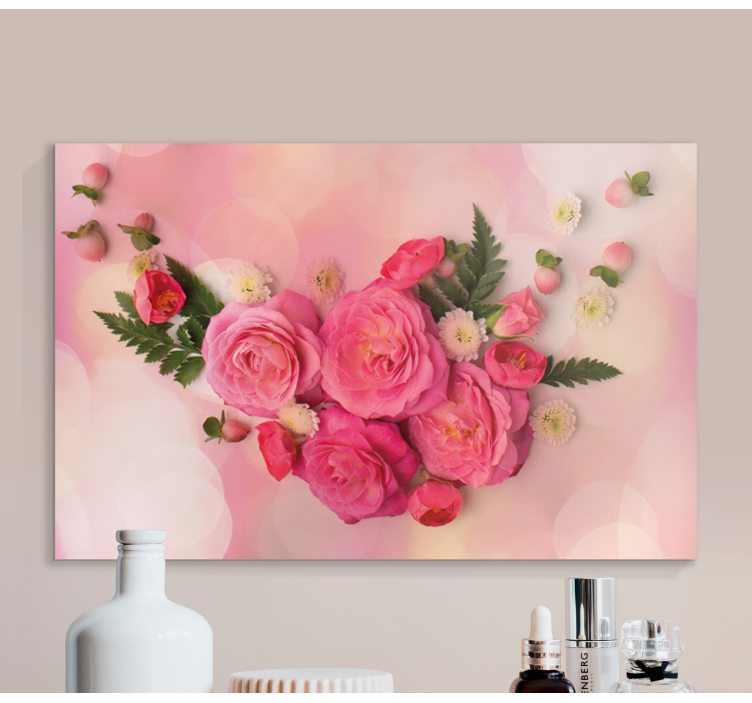Quadro de flores Rosa delicado - TenStickers