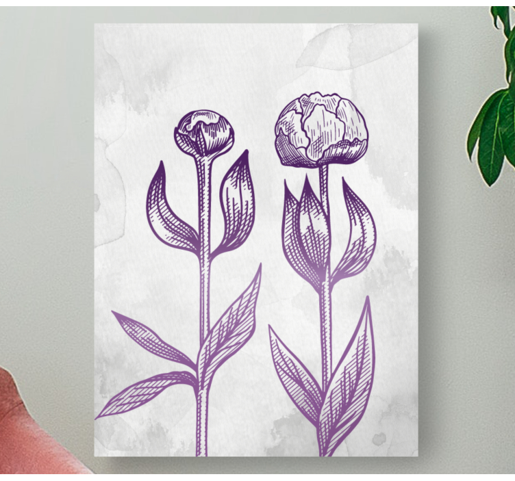 Quadro de flores Roxo delicado - TenStickers