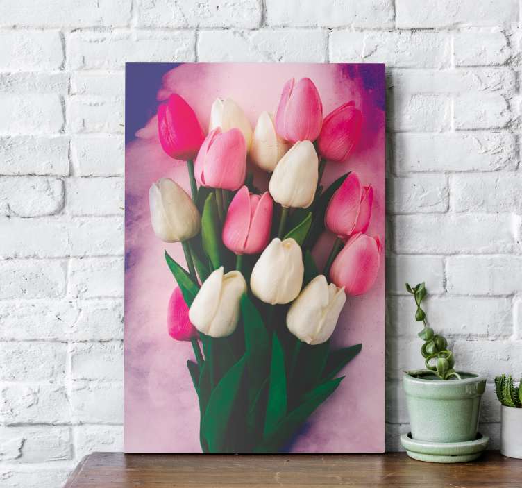 Quadro de flores Tulipas coloridas - TenStickers
