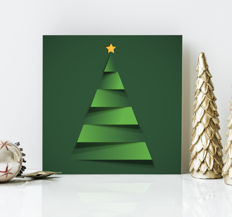 Quadro de natal árvore de natal moderna - TenStickers