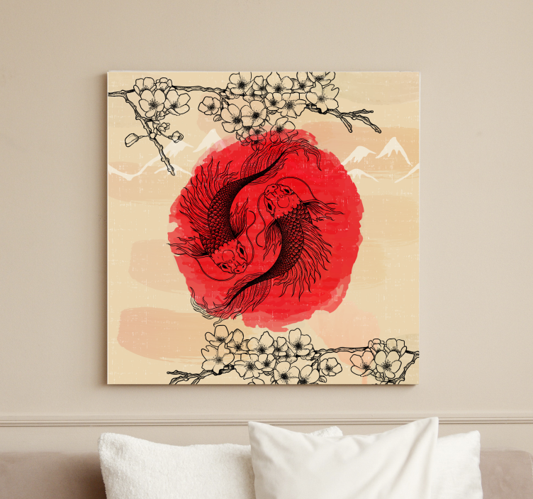 Quadro de peixes Peixes ying yang - TenStickers