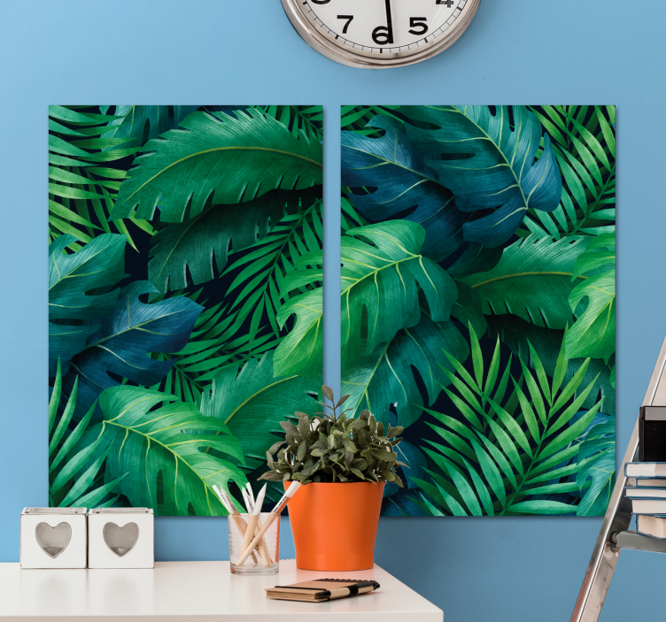 Quadro de plantas Folhagem tropical elegante - TenStickers