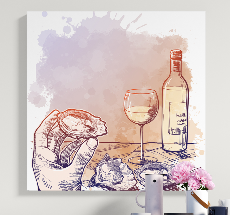 Quadro de vinícola Bodegones moderno copas de vino - TenStickers
