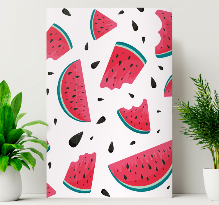 Quadro decorativo de vinícola fatia refrescante de melancia - TenStickers