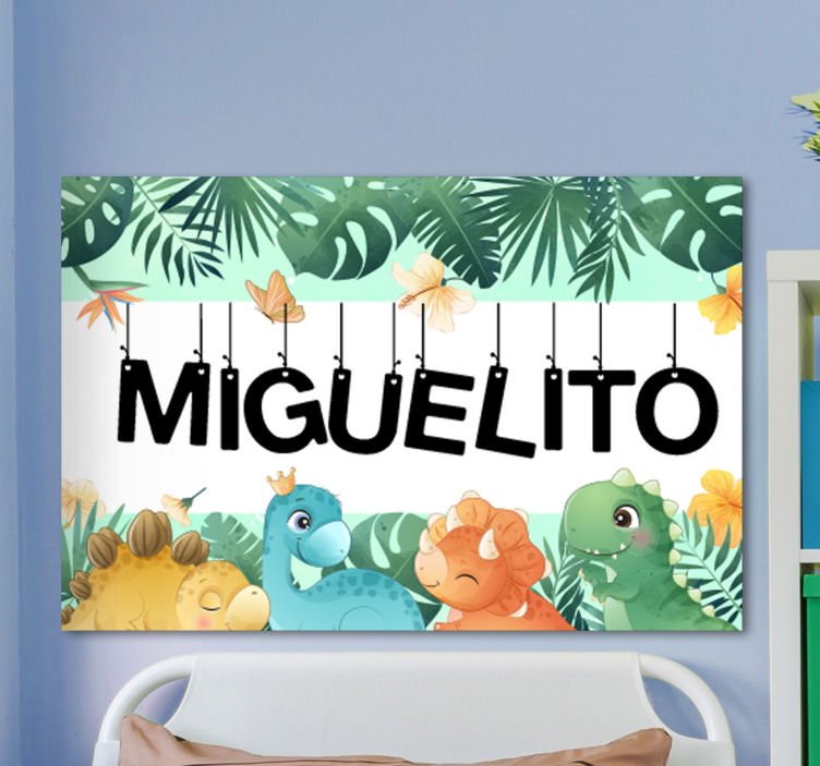Quadro de dinossauro Dinossauros nomeados - TenStickers