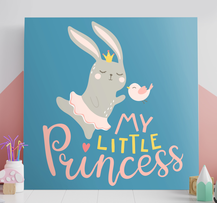Quadro infantil Bebe conejo frase mi princesa - TenStickers