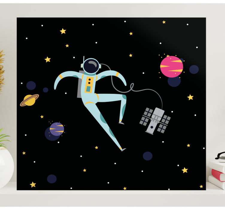 Quadro infantil Desenho animado do astronauta flutuante - TenStickers