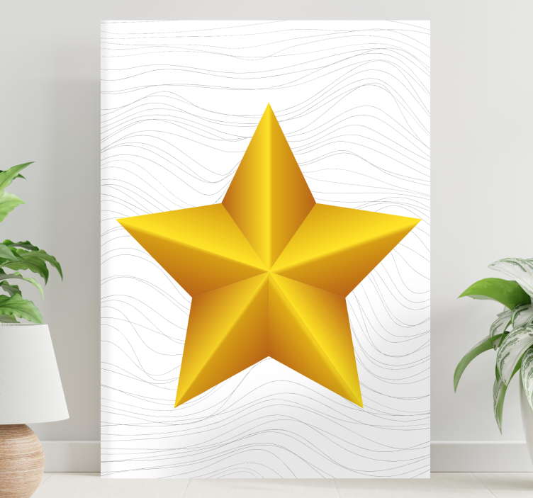 Quadro infantil Telha estrela dourada - TenStickers