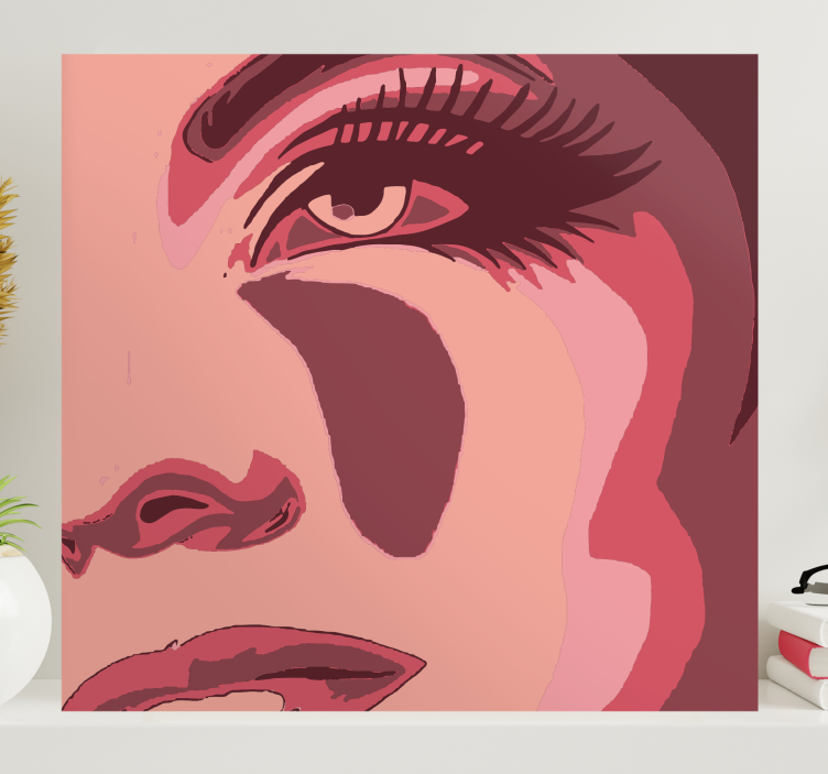 Quadro moderno Arte pop de rosto de menina - TenStickers