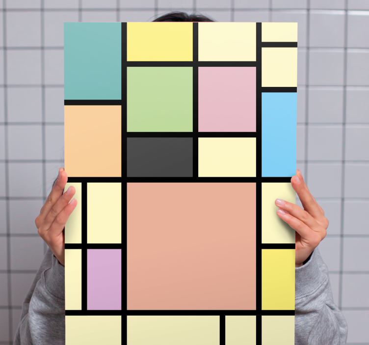 Quadro moderno Blocos de cores de retalhos - TenStickers
