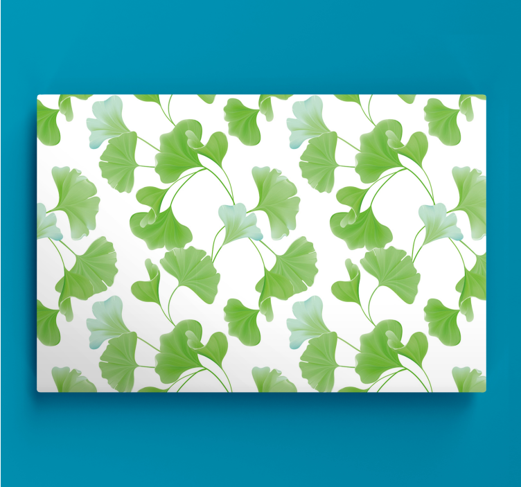 Quadro moderno Folhas verdes de ginkgo - TenStickers
