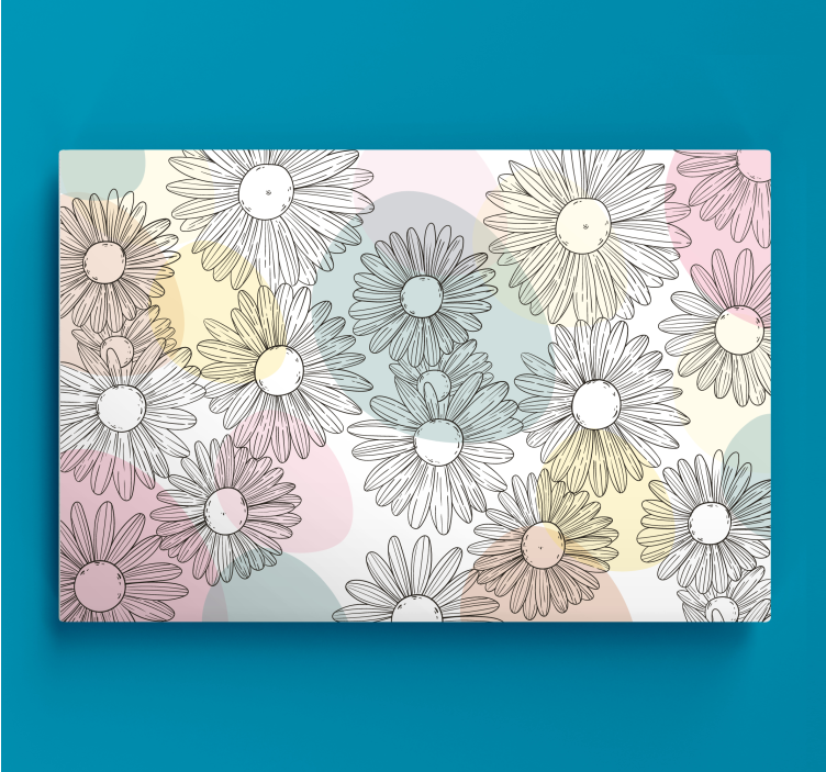 Quadro moderno Formas e flores estilo kawaii - TenStickers