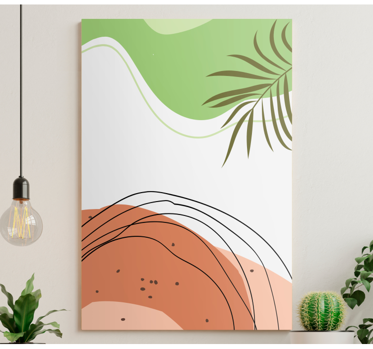 Quadro decorativo moderno formas tropicais abstratas - TenStickers