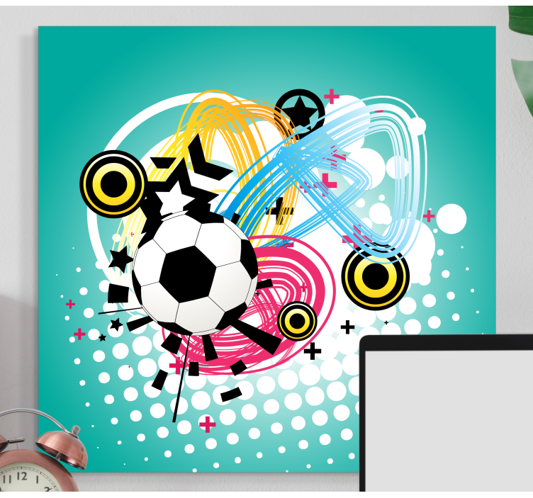 Quadro moderno Futebol artístico - TenStickers
