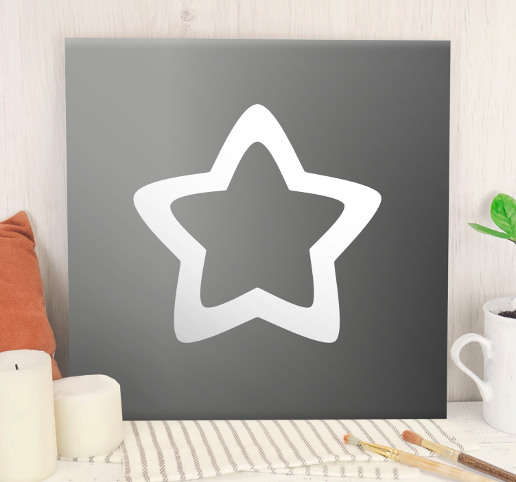 Quadro decorativo ornamental contorno de estrela - TenStickers