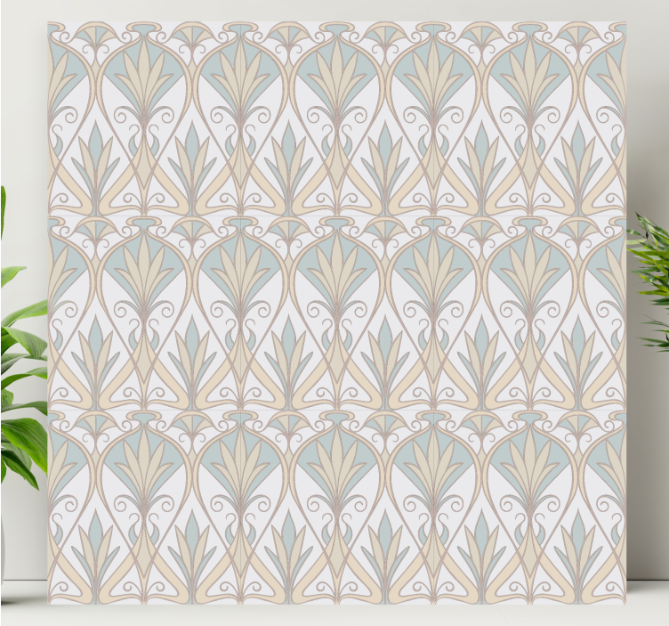 Quadro decorativo ornamental padrão floral elegante - TenStickers