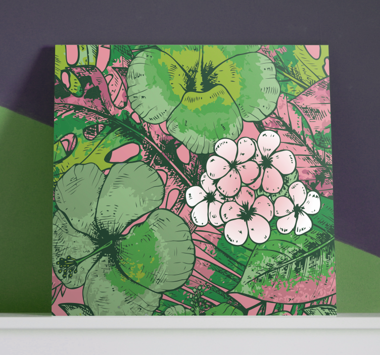 Quadro para corredor Motivos florais - TenStickers
