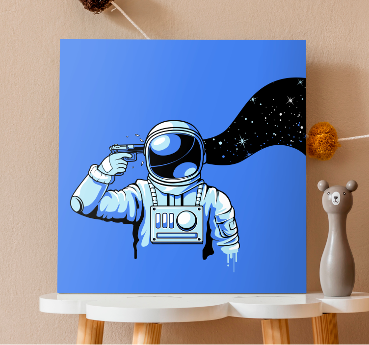 Quadro para quarto Astronautas sob pressão de arma - TenStickers