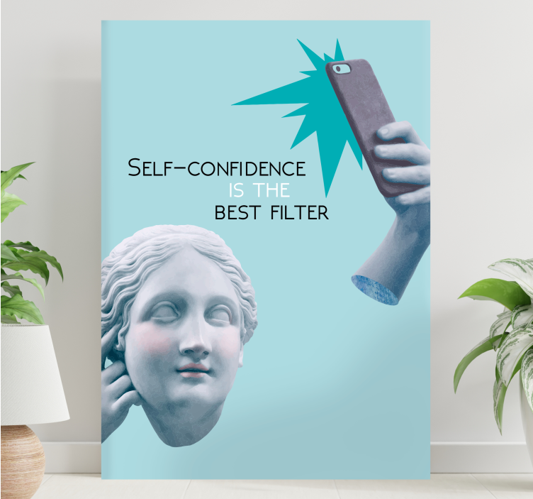 Quadro para quarto Estética do modelo de citação de amor-próprio - TenStickers