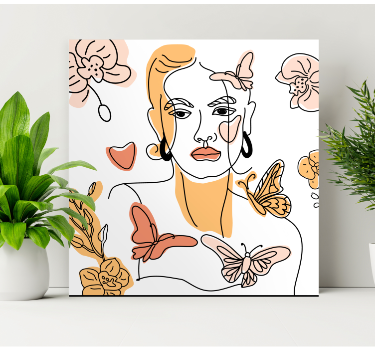 Quadro para quarto Rosto de mulher abstrata - TenStickers