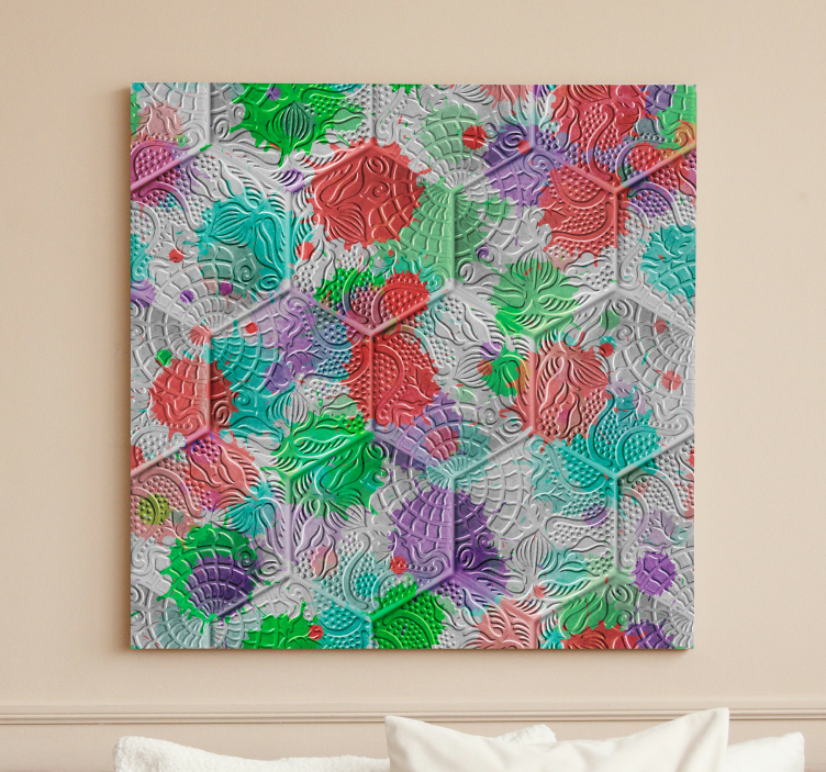 Quadro vintage azulejos manchados de GaudíAzulejos manchados de G - TenStickers