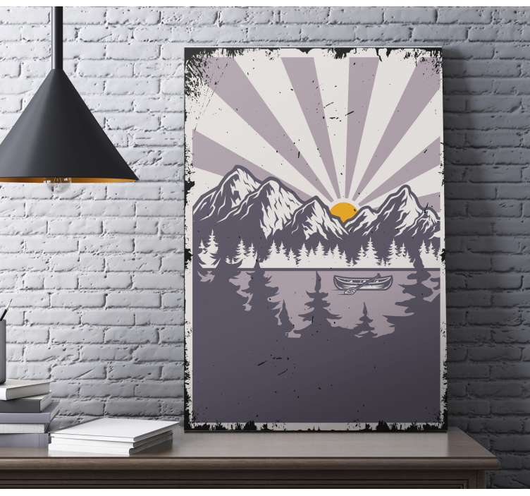 Quadro vintage Paisagem retro - TenStickers