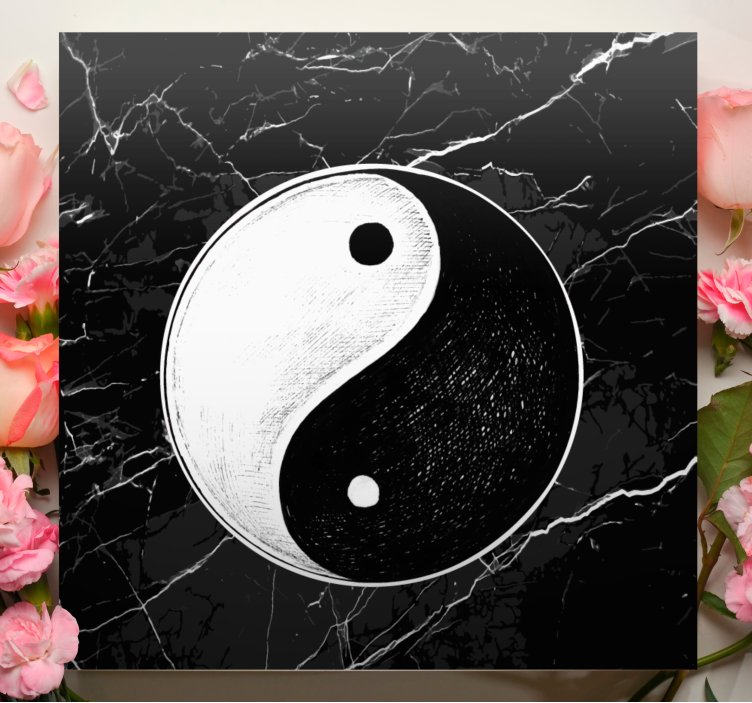 Quadro decorativo zen símbolo yin yang - TenStickers