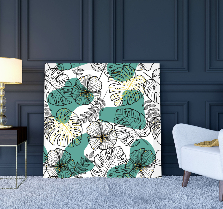 Quadro para escritório Escritório floral - TenStickers