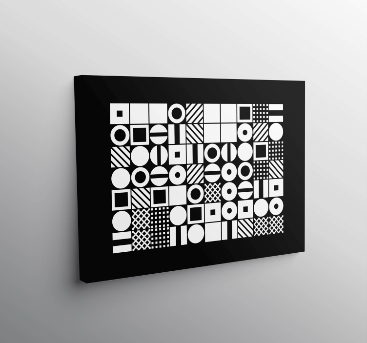 Quadro para escritório Geometrias em preto e branco - TenStickers